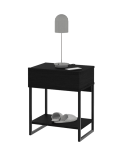MESA DE LUZ MODERNA MLM050 NEGRA DIELFE