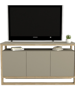 RACK DE TV 4200 OLMO FINLANDES COMBINADO CON GRIS CUBANITA TABLES