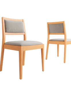 SILLA MAUNA ROBLE TELA PERGAMINO MUEBLES