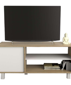 RACK DE TV 4102 OLMO FINLANDES COMBINADO CON EVEREST TABLES