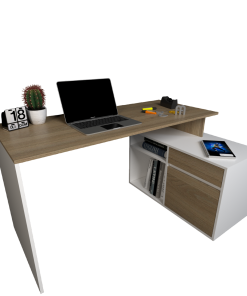 ESCRITORIO 3048 1.35MT OLMO FINLANDES COMBINADO CON EVEREST TABLES