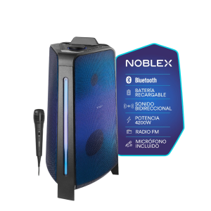TORRE DE SONIDO FULL LED MNT2X NOBLEX