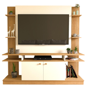 CENTRO ENTRETENIMIENTO 315250 ROBLE MIEL COMBINADO CON BLANCO GACELA