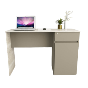 ESCRITORIO 3045 1.16MT NEVADO COMBINADO CON GRIS CUBANITA TABLES