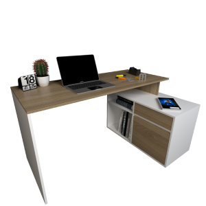 ESCRITORIO 3048 1.35MT OLMO FINLANDES COMBINADO CON EVEREST TABLES