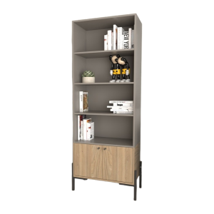 ESTANTERIA 4256 GRIS CUBANITA COMBINADO CON OLMO FINLANDES TABLES