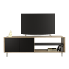 RACK DE TV 4100 OLMO FINLANDES COMBINADO CON NEGRO TABLES