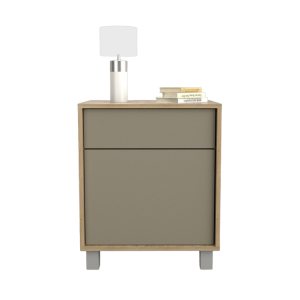 MESA DE LUZ 6426 OLMO FINLANDES COMBINADO CON GRIS CUBANITA TABLES