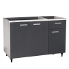 BAJO MESADA 3005 1.20 BLANCO COMBINADO CON GRIS GRAFITO PLATINUM