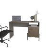 ESCRITORIO 4255 GRIS CUBANITA COMBINADO CON NOGAL TABLES