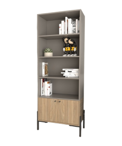 ESTANTERIA 4256 GRIS CUBANITA COMBINADO CON OLMO FINLANDES TABLES