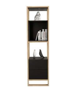 COLUMNA CON CAJONES 4205 OLMO FINLANDES COMBINADO CON NEGRO TABLES