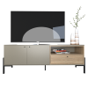 RACK DE TV 4251 GRIS CUBANITA COMBINADO CON OLMO FINLANDES TABLES
