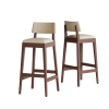 BANQUETA LACAR CASTAÑO PERGAMINO MUEBLES