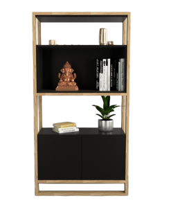 COLUMNA 2 PUERTAS 4207 OLMO FINLANDES COMBINADO CON NEGRO TABLES