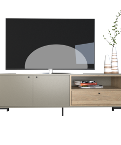 RACK DE TV 4251 GRIS CUBANITA COMBINADO CON OLMO FINLANDES TABLES