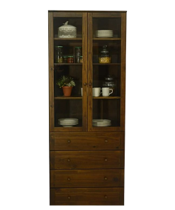 MODULO 80 PUERTAS DE VIDRIO LARGAS CEDRO MADEVIR