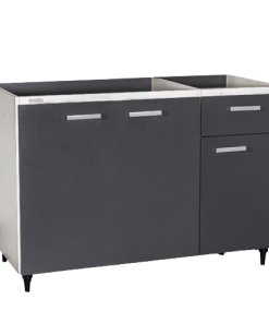 BAJO MESADA 3005 1.20 BLANCO COMBINADO CON GRIS GRAFITO PLATINUM