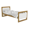 CAMA 1 PLAZA TEEN ROBLE/BLANCO PERGAMINO MUEBLES