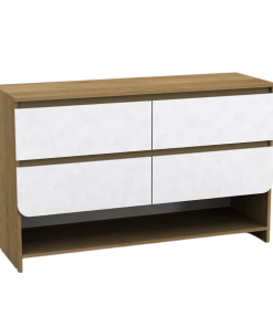 COMODA CURVALBA 716270 ROBLE MIEL COMBINADO CON BLANCO GACELA