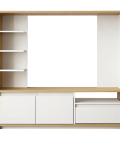 CENTRO ENTRETENIMIENTO NIZA 180 BLANCO COMBINADO CON ROBLE KENDAL DIELFE