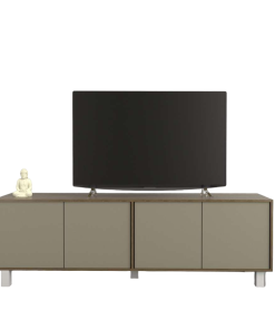 RACK DE TV 4101 NOGAL COMBINADO CON GRIS CUBANITA TABLES