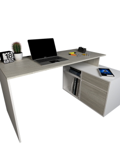 ESCRITORIO 3048 1.35MT NEVADO COMBINADO CON EVEREST TABLES