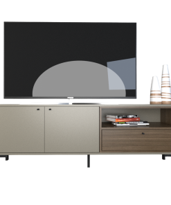 RACK DE TV 4251 GRIS CUBANITA COMBINADO CON NOGAL TABLES