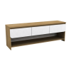 RACK DE TV LINEA CURVALBA 446270 ROBLE MIEL COMBINADO CON BLANCO GACELA