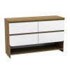COMODA CURVALBA 716270 ROBLE MIEL COMBINADO CON BLANCO GACELA