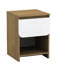 MESA DE LUZ CURVALBA 732270 ROBLE MIEL COMBINADO CON BLANCO GACELA